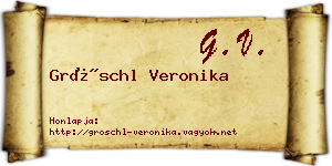 Gröschl Veronika névjegykártya